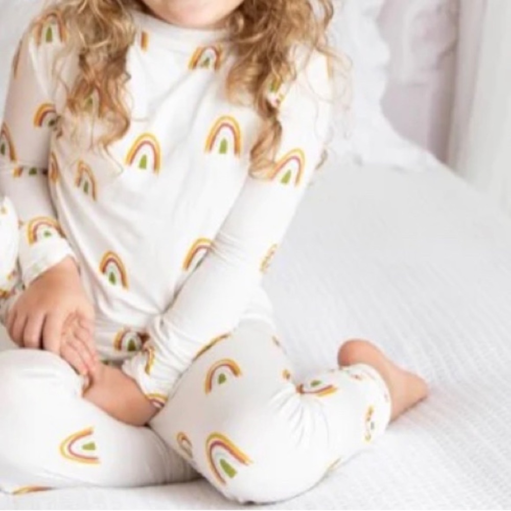 Rainbow 2 piece bamboo pajama set